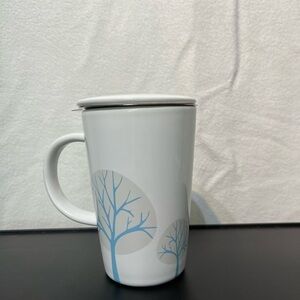 David’s Tea 3 Piece Nordic Blue Trees Ceramic Mug
